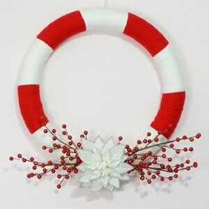 Holly Berries Yarn Wreath